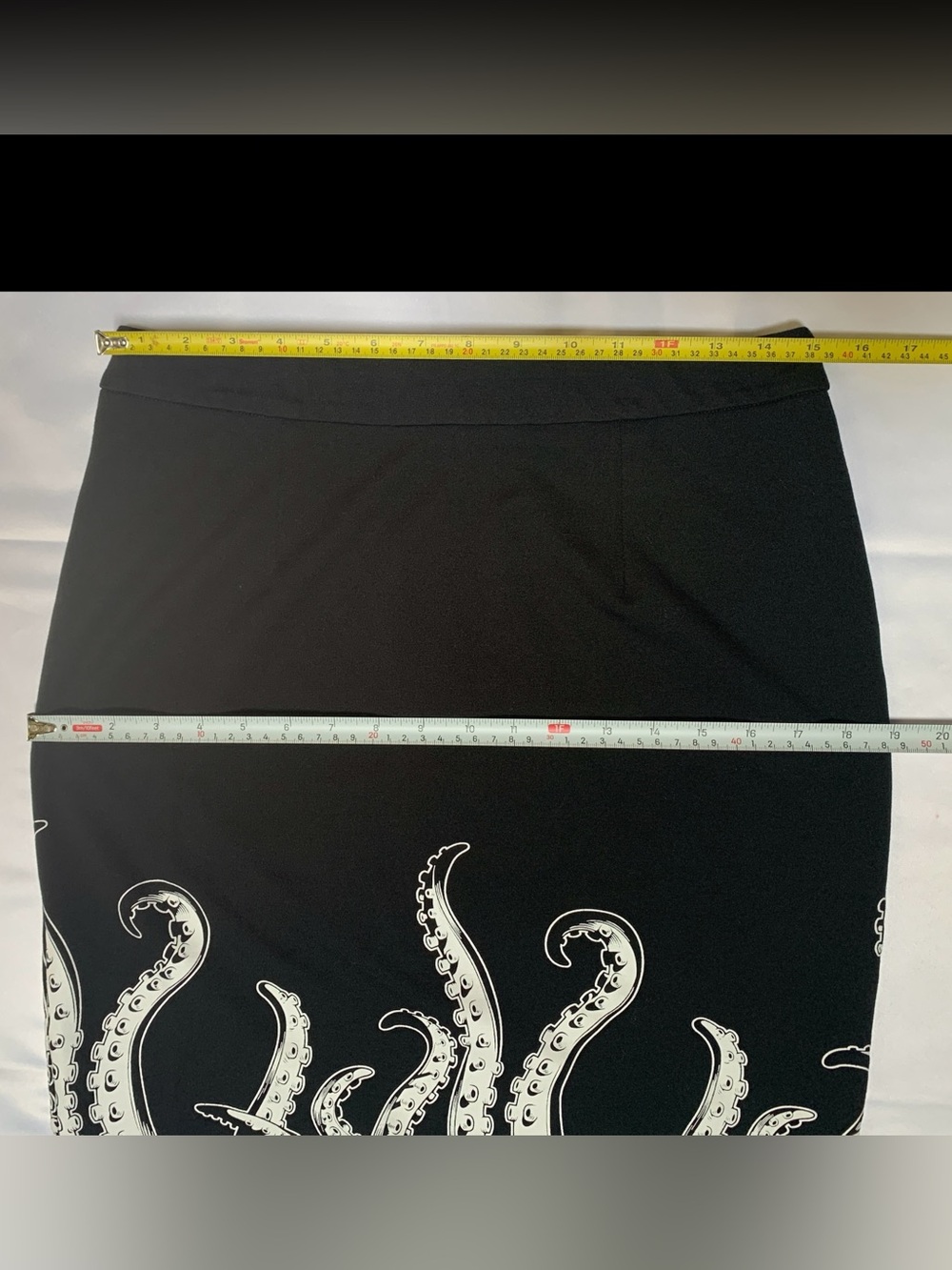 Sourpuss Black Pencil Skirt with White Octopus Tentacle Print - Picture 9 of 9